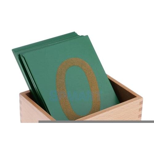 Montessori Mathematics Sandpaper Number Wooden Box 0-9 kid Early Educational