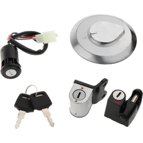 Motorcycle Ignition Key Switch Fuel Gas Cap Seat Lock Kit for JiaLing JH125L