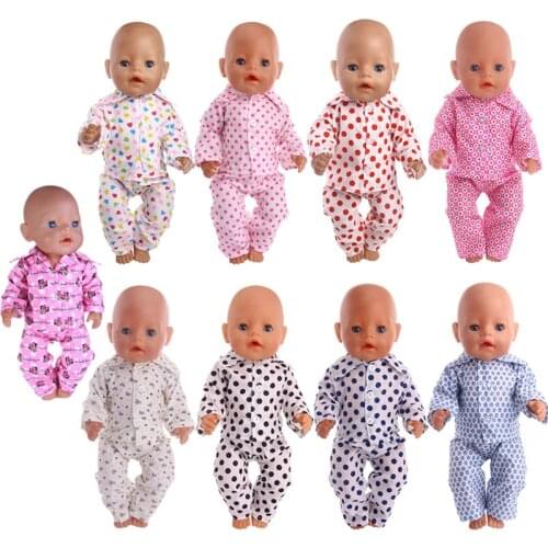 Doll Clothes Mouse Animal Pajamas For 18 Inch American Doll&43 Cm Baby New Born Doll For Generation Girl`s Toy Doll Accessories