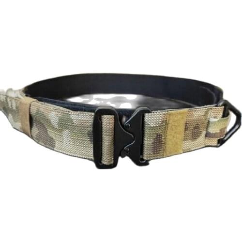 Outdoor Army Fighter Belt Black Hunting Shooter Belt Double Layer Hard NL6 Material