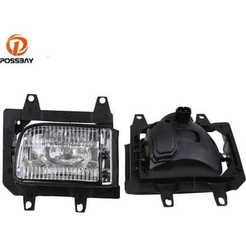 POSSBAY 1 Pair Car Fog Light Assembly Housing Black Headlight Cover Without H3 Bulbs Car-styling for BMW E30 3-Series 1982-1987