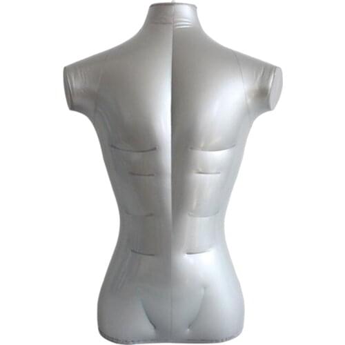 PVC 28.35'' Inflatable Adult Male Mannequin Bust Top Display Dummy Models
