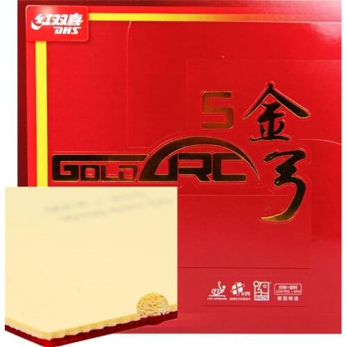Original DHS GoldArc 5 Table Tennis Rubber rubber Pimples In Ping Pong Germany Rubber with Sponge ITTF Approved