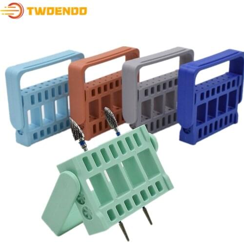 Dental 5pcs Dispenser Stand Holder Autoclavable Block for Dental Drills Diamond Burs Plastic Endo Holder