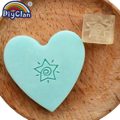 Valentine 's love decoration handmade resin soap stamp custom DIY star new resin Soap printed pattern soap chapter Z0117XX