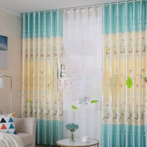 1pcs Thin Pastoral Style Home Bedroom Living Room Balcony Wedding Room Rental Room Dustproof Shade Curtain Fabric 2021 F8282