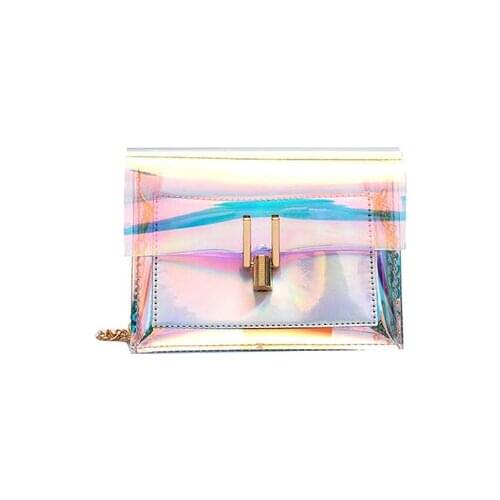 Women Korean Style Shoulder Bag Messenger Pvc Waterproof Beach Bag Crossbody Bags for Women 2021 Laser Transparent Bags Fashion