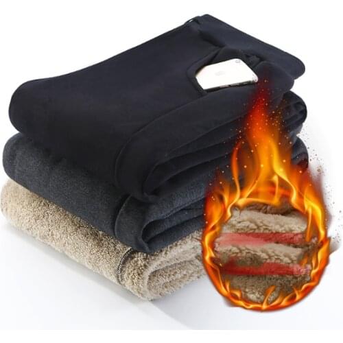 Winter Mens Sweatpants Brushed Heavyweight Pants Thick keep warm Casual knit jogger Trousers Plus Size 8XL Mens Men Clothing