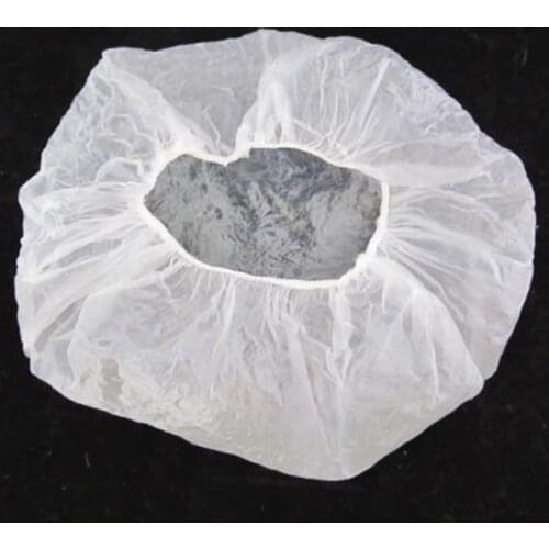 100PCS Disposable Clear Shower Hair Processing Spa Bath Hotel Home Elastic Hat