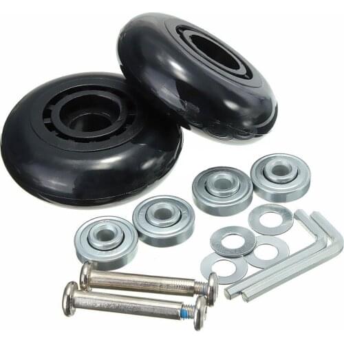 2 Set of Luggage Suitcase Replacement Wheels Axles Deluxe Repair Tool OD 68mm