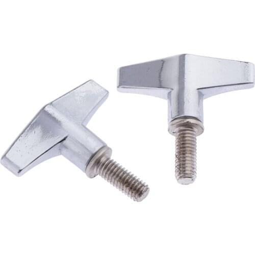 2 Pieces High Grade Hi-Hat Clutch Tilter Stand Wing Nut Screws for Drum Set Cymbal Accessory