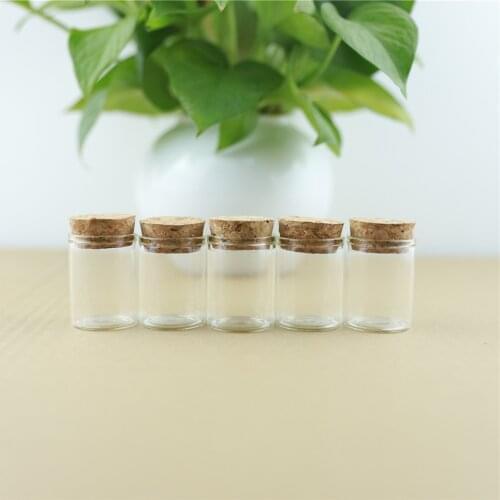 24pcs/lot 30*40mm 15ml Glass Bottle with Cork Test Tube Stopper Spice Bottles Container Jars Vials DIY Craft
