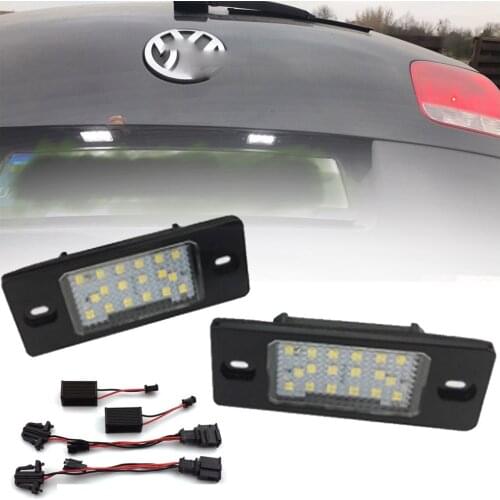 2x Canbus Car Auto SMD White Led Number License Plate Light For VW Golf 4 Variant Golf 5 Variant Passat B5.5 Variant Tiguan