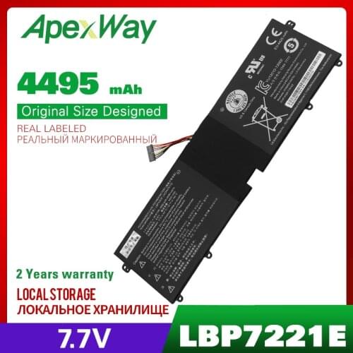 Apexway LBP7221E LBG122VH Laptop Battery for LG Gram 13Z940 13Z970 14Z950 14Z960 15Z960 15Z975 4495mAh 7.7V 2ICP4/73/113