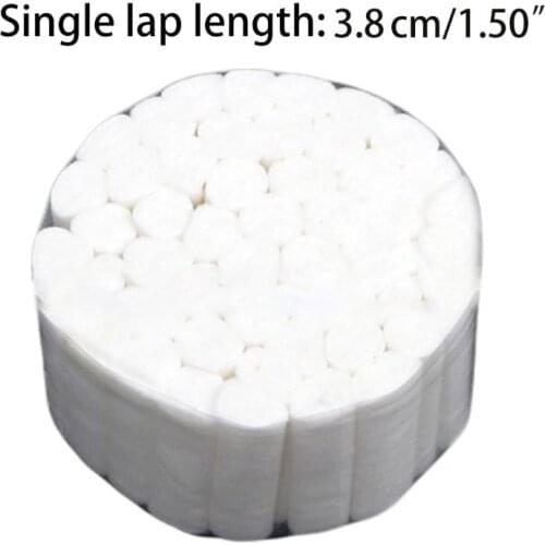 50Pcs White Disposable Dental Cotton Rolls High Absorbent Non-Sterile for Dentists Nose Plugs Nosebleed Kit Accessories Q81B