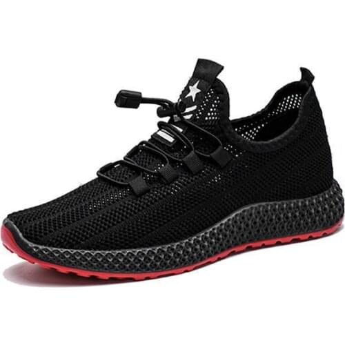 Wholesale Men Shoes Casual Mesh Sneakers Lightweight Running Shoes Breathable Non Slip Walking Black Sneakers Zapatos Shoes Men