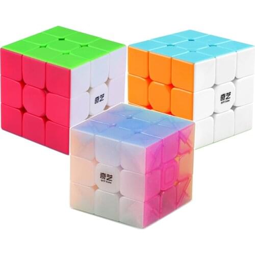 IQ-Cubes QiYi Warrior W / S / Jelly Magic cube 3x3 stickerless speed cube shop puzzle Speedcube Professional Learning toys