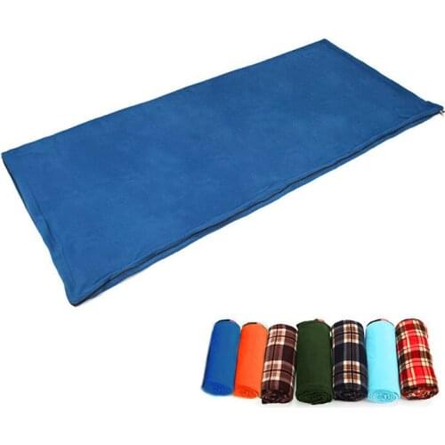 Multifunction Adult Fleece Sleeping Bag Outdoor Camping Sleeping Bag Blanket Carpet Picnic Mat Camping Mat Skin-friendly