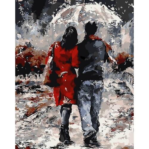 Frameless painting by numbers paint by number for home decor PBN for living room 4050 going home