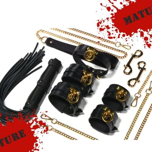 Real Leather Cow Skin Fine Texture BDSM Customerize Kits High Class Restraint Gears Submission