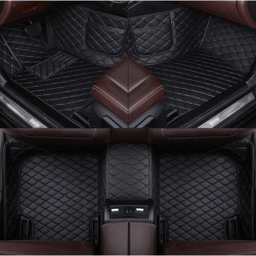 Custom Phone pocket car floor mat for VW Passat CC Alltrack Variant GOLF Scirocco Caddy Jetta POLO carpet Durable leather
