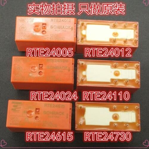 1PCS/lot Relay RTE24005 RTE24012 RTE24024 8A 8PIN Two sets of conversion
