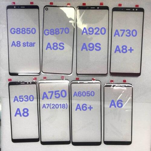 5PCS LCD Touch Screen Front Outer Glass Lens For Samsung Display Galaxy A8 Star G8850 A8S G8870 A9S A920 A730 A530 A7 A750 A6050