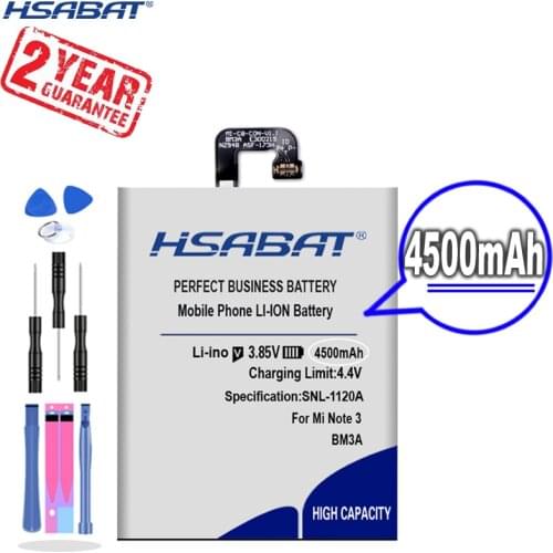 New Arrival [ HSABAT ] 4500mAh BM3A Replacement Battery for Xiaomi Mi Note 3 Note3