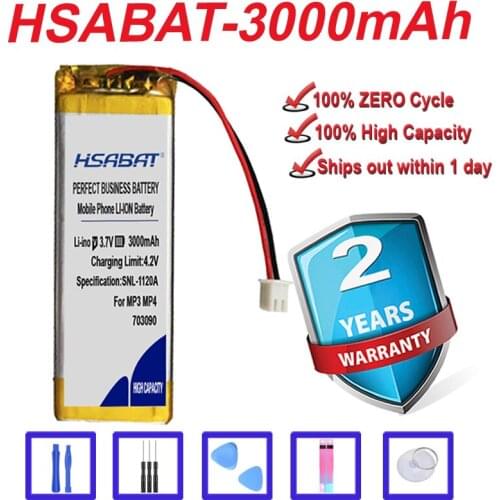 Top Brand 100% New 3000mAh 702890 703090 Battery for high quality lithium polymer li-ion rechargeable battery lipo in stock