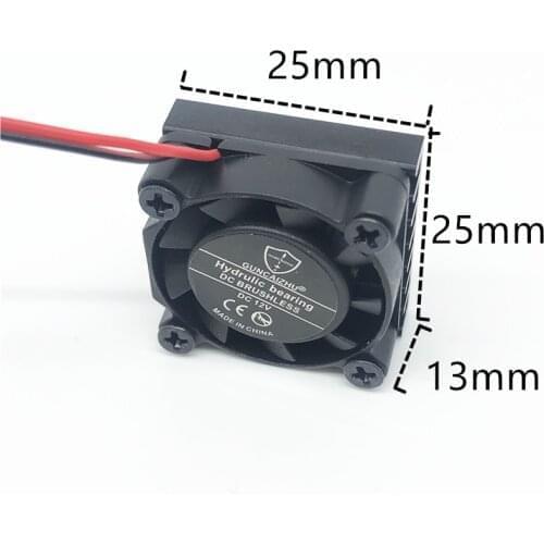 2507 25MM 25x25x13MM Hydrulic bearing Graphics card Cooling fan with heat sink 5V 12V m.2 SSD Fan with 2pin