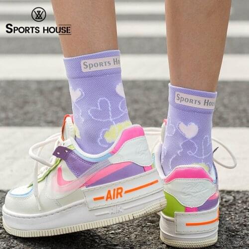 Ladies Midtube Breathable Odor proof Running Socks Professional Sports Socks Fitness Compression Sports Women Marathons Socks