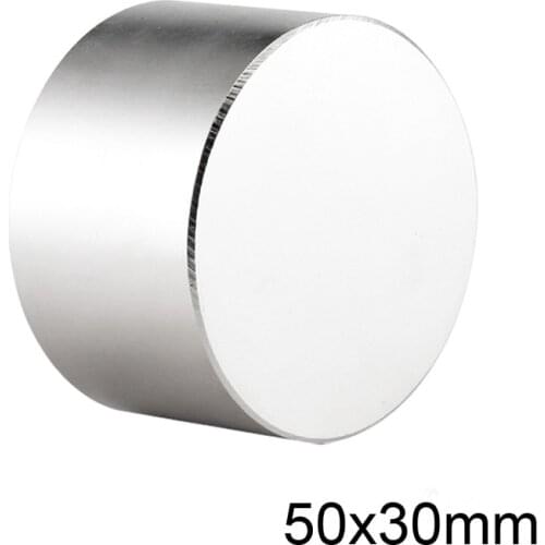 1PCS 50x30mm Super Powerful Strong Magnetic NdFeB Permanent Neodymium Magnets disc 50x30 mm N35 Big Round Magnet 50*30 mm