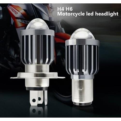 1pcs H4 H6 BA20D Motorcycle Led Headlight Bulbs CSP Lens For Moto 6000LM Hi Lo Lamp Scooter Accessories Fog Lights 6000K 12V Hot