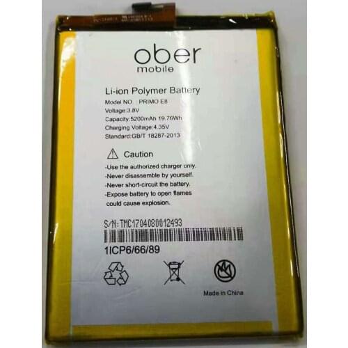 100% Brand new High Quality 5200mAh PRIMO E8 Battery For ober PRIMO E8 Mobile Phone
