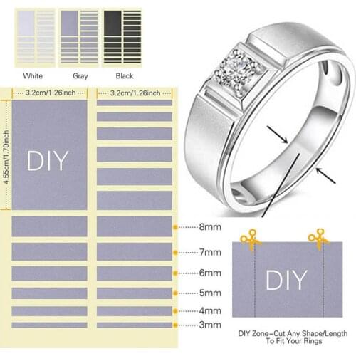 18pcs(3/4/5/6/7/8mm x 3) +1 DIY Zone Invisible Silicone Ring Size Adjuster Reducer Ring Sizer Fit Any Rings Men Women Girls