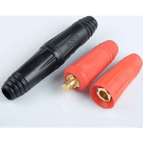 European Electric Welding Machine Welding Cable Quick Joint 10-25mm Plug Connector Coupler Socket Pure Copper 2pcs