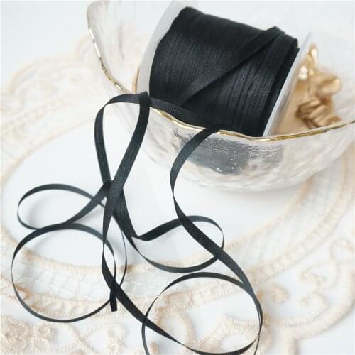 4mm 1/8" Silk Embroidery Ribbon Handmade Silk Thread Costume Acessories Natural Silk Embroidery Hand Dyed Gift Bowknot Packing