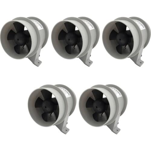 5 Pieces Marine 12V Quiet Blower Water Resistant High Air Flow - 4 inch