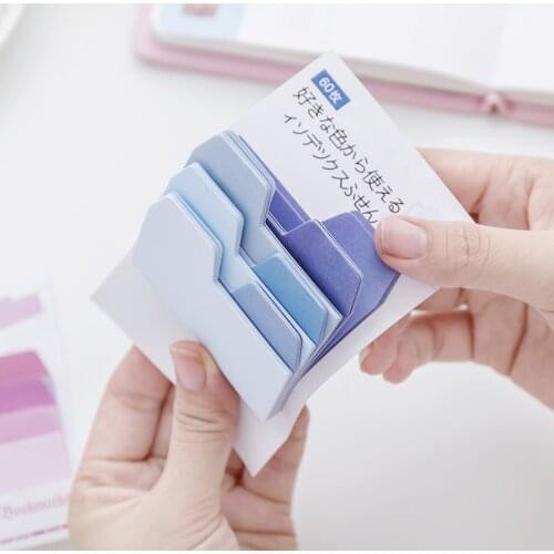 Yisuremia 60 Sheets Gradient Color N times Sticky Index Note Post Sticker Bookmark To Do List Paperlaria School Stationery