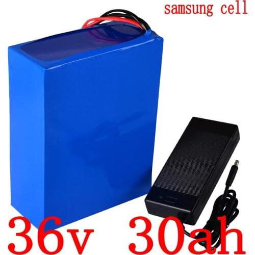 36V Battery 36V 500W 1000W E-Bike Battery Pack 36V 30AH electric bike battery 36V Lithium battery use samsung cell+5A charger