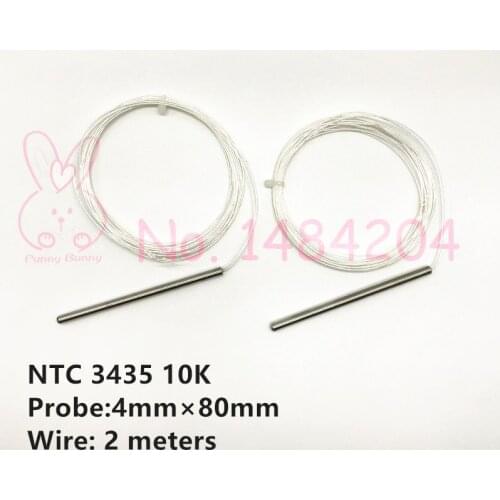 NTC B3435 10K Thermistor Temperature Sensor 10K OHM Probe 4mm*80mm Max. 150C for STC-1000