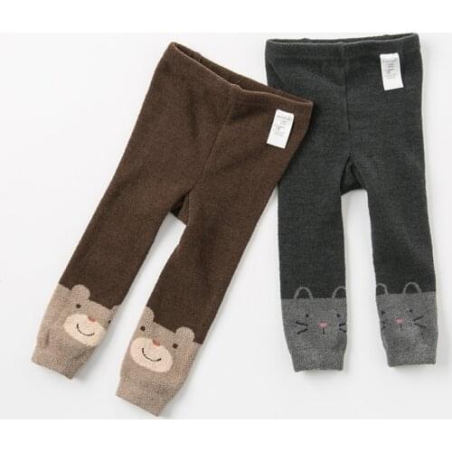 DB12517 dave bella spring autumn baby girls fashion print pants children full length kids pants infant toddler trousers