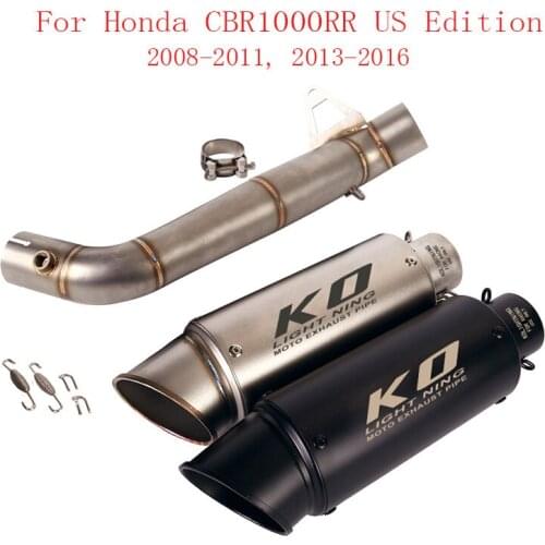 For Honda CBR1000RR 2008-2011 2013-2016 Motorcycle Exhaust System Link Pipe Muffler Tip Silencer Slip on Pipe