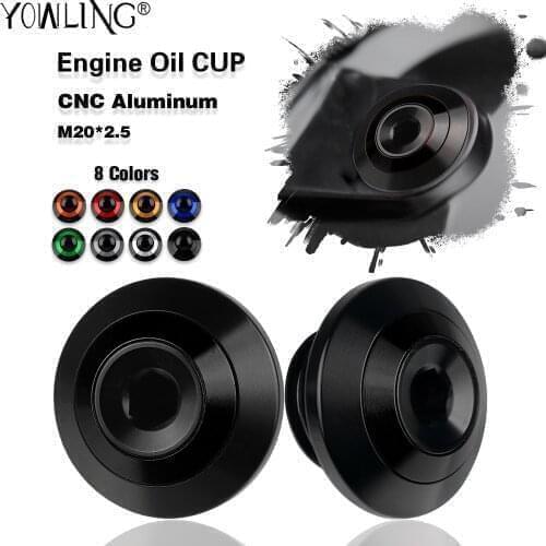 For DUCATI MONSTER 1200 1200S 2014 2015 2016 2017 M20*2.5 Motorcycle Accessories Aluminum Engine Oil Filter Cup Plug Cover Screw
