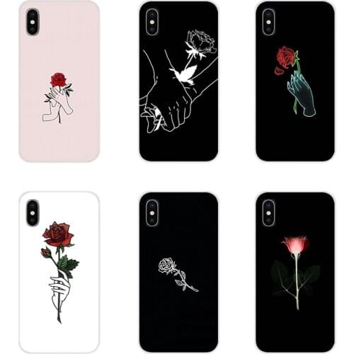 Beautiful Rose Hand in Hand Love Couples Soft Case For LG G3 G4 Mini G5 G6 G7 Q6 Q7 Q8 Q9 V10 V20 V30 X Power 2 3 K10 K4 K8 2017
