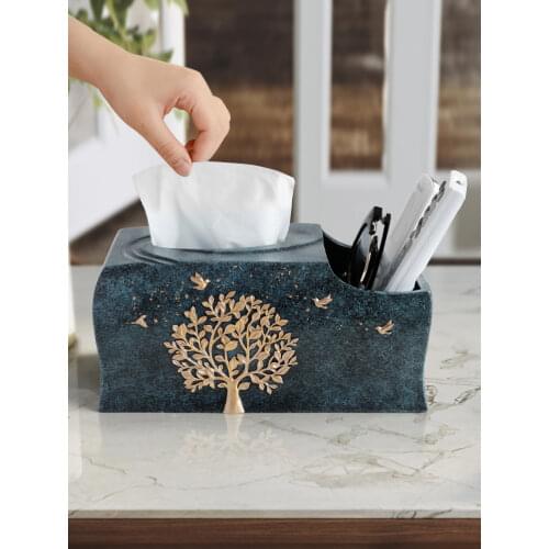 Creative Resin Tissue Storage Box Home Remote Holder Decoration Paper Cute Storage Box Napkins Holder Boite Mouchoir Home Decor