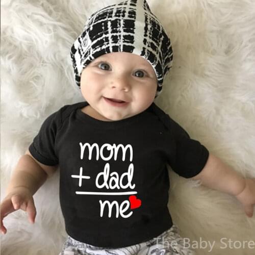 2021 Summer Newborn Toddler Baby Boy Girl Dad +Mom Outfit Costume Romper Short Sleeve Clothes Baby Girl Roupa De Bebe 0-24M
