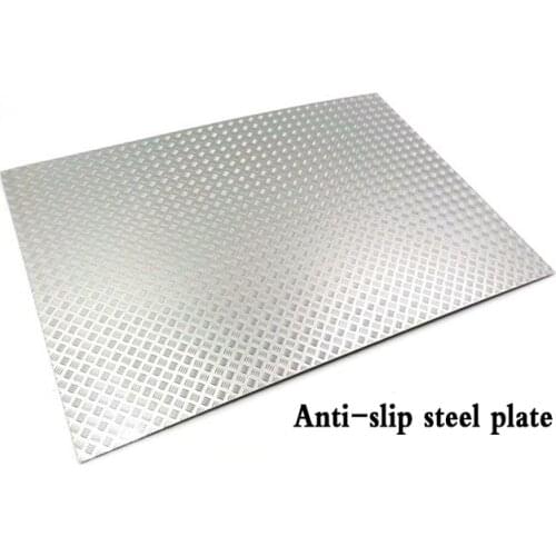 Stainless Steel Metal Anti-skid Plate for 1/14 Tamiya RC Truck Trailer Tipper Scania MAN Benz Actros Volvo Car Diy