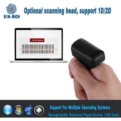 SR-604 mini data collector Wireless Bluetooth Finger Ring Type 1D 2D Barcode Scanner