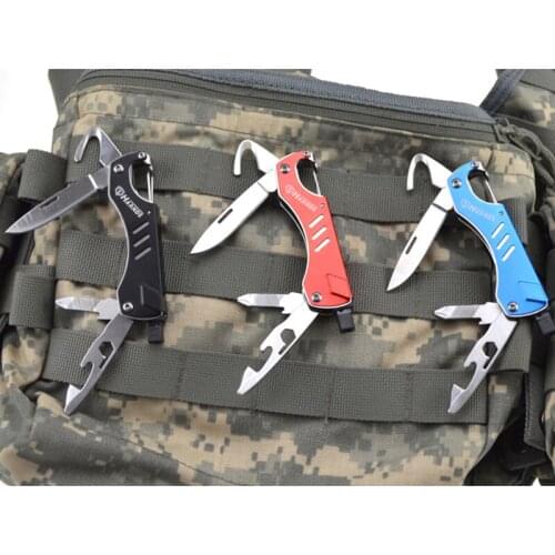 Harnds MT1362 Multi Tools with Knife + Cutter + Screwdriver + Breaker + Opener + KeyChain Pocket Tool